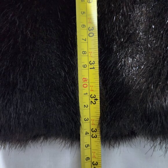 Vintage Sears Ultra Sable Modacrylic Coat Lined with Pockets Black or Dark Brown - Picture 13 of 16